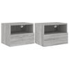 vidaXL M&oacute;veis parede TV 2 pcs 40x30x30 cm deriv. madeira cinza sonoma