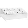 vidaXL Suporte gastronorm c/ 8 recipientes GN 1/6 a&ccedil;o inoxid&aacute;vel