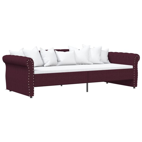 vidaXL Sof&aacute;-cama c/ sa&iacute;da USB 90x200 cm tecido roxo