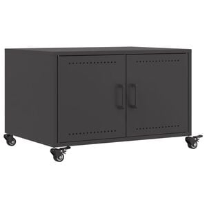 vidaXL Mesa de centro 68x50x43,5 cm a&ccedil;o preto