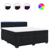 vidaXL Cama com molas/colch&atilde;o 200x200 cm veludo preto