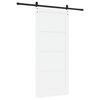 vidaXL Porta Deslizante Branco e Preto 93 x 211 cm