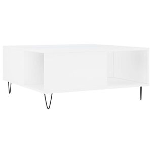 vidaXL Mesa de centro 80x80x36,5 cm derivados de madeira branco