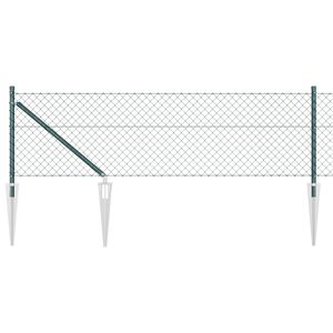 vidaXL Poste de Cerca Verde 10 x 0,4 m (malha 40 x 40 mm) A&ccedil;o e PVC