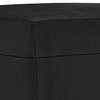 vidaXL 3 pcs conjunto de sofás com almofadas couro artificial preto