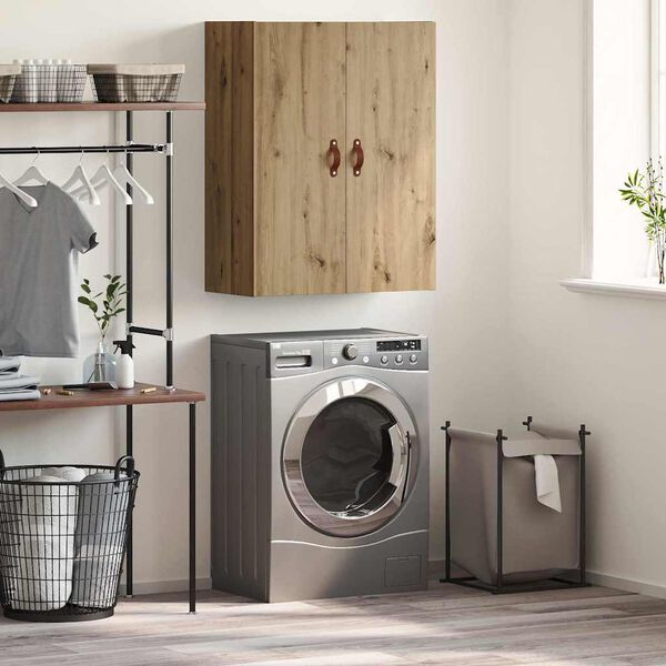 vidaXL Armário de parede Castanho 69.5 x 34 x 90 cm Madeira processada