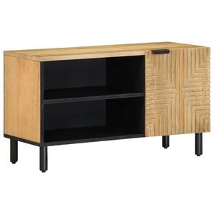 vidaXL M&oacute;vel de TV 80x31,5x46 cm madeira de mangueira maci&ccedil;a castanho