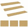 vidaXL Tapetes para escadas 15 unid. 76 x 20 cm Bege Poli&eacute;ster