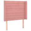 vidaXL Cama box spring c/ colch&atilde;o/LED 100x200 cm veludo rosa