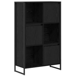 vidaXL Gabinete de Livros Carvalho Preto 68 x 30 x 108,5 cm