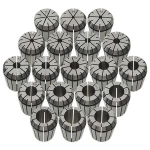 vidaXL Pin&ccedil;as ER32 19 pcs p/ conjunto de ferramentas de torneamento