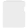 vidaXL Mesa de cabeceira & LED 2 pcs 60x35x40 cm deriv. madeira branco