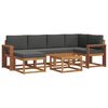 vidaXL Conjunto de Sof&aacute;s para Exterior 7 unid. Natural e Antracite