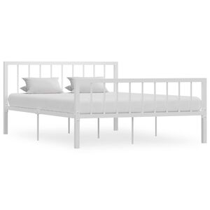vidaXL Estrutura de cama 140x200 cm metal branco