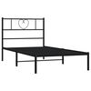 vidaXL Estrutura de cama com cabeceira 80x200 cm metal preto