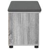 vidaXL Banco de Hall com almofada Sonoma cinza 80 x 38 x 46 cm