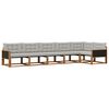 vidaXL Conjunto de Sof&aacute;s para Exterior 6 pcs Natural e Cinzento-Claro