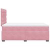 vidaXL Cama boxspring com colch&atilde;o 120x200 cm veludo rosa