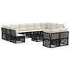 vidaXL Conjunto de Sof&aacute; de Jardim 13 unid. Preto vime PE