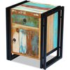 vidaXL Mesa de cabeceira em madeira reciclada maci&ccedil;a