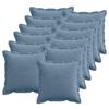 vidaXL Capa almofada 12 unid. HOUTEN Azul 45 x 45 cm cord&atilde;o
