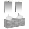 vidaXL Conjunto de M&oacute;veis para Banheiro 5 unid. Sonoma cinzento