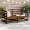 vidaXL 2 pcs conjunto lounge de jardim pinho maci&ccedil;o castanho mel