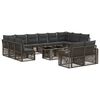 vidaXL Conjunto de Sof&aacute; de Jardim 13 unid. Cinza e Cinza Escuro
