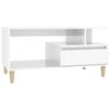vidaXL Mesa centro 90x49x45 cm derivados de madeira branco brilhante