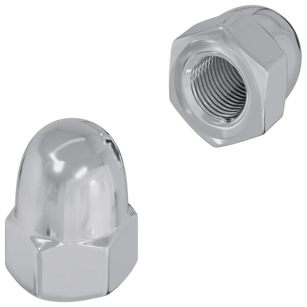vidaXL Porca 2 pcs Prateado M6 x 10 mm Ferro