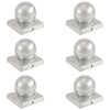 vidaXL Tampas globo p/ postes veda&ccedil;&atilde;o 6pcs metal galvanizado 101x101mm