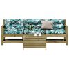 vidaXL 4 pcs conjunto lounge de jardim c/ almofad&otilde;es pinho impregnado