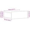 vidaXL Mesa cabeceira suspensa 2 pcs madeira velha 40x32x15 cm