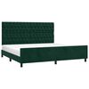 vidaXL Estrutura de cama sem colch&atilde;o 200x200 cm veludo verde-escuro