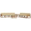 vidaXL Conjunto de Sof&aacute;s para Exterior 9 pcs Natural e Bege