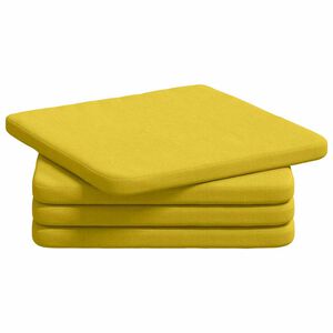 vidaXL Almofadas de Assento 4 unid. tecido Amarelo Claro