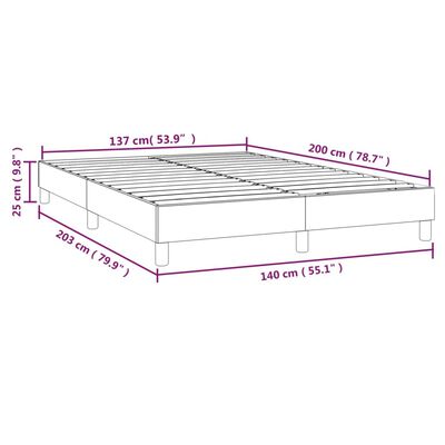 vidaXL Estrutura de cama 140x200 cm veludo cinzento-claro