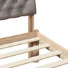 vidaXL Estrutura da cama com cabeceira Marrom e taupe 100 x 200 cm