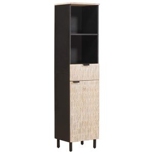 vidaXL Arm&aacute;rio de Banheiro com porta Preto e Branco 38 x 33 x 160 cm