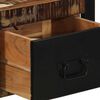 vidaXL Mesa de cabeceira multicor 40x35x25cm madeira maciça recuperada