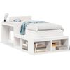 vidaXL Estrutura de cama sem colch&atilde;o 80x200 cm pinho maci&ccedil;o branco
