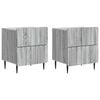 vidaXL Arm&aacute;rio de Cabeceira 2 pcs Sonoma Cinzento 43 x 34,5 x 49,5 cm