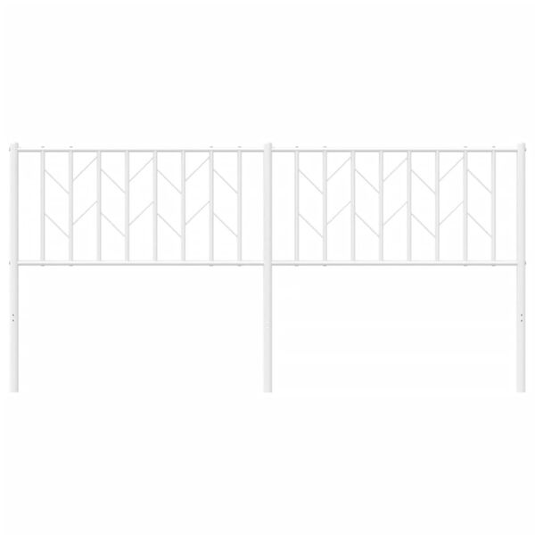 vidaXL Cabeceira de cama 180 cm metal branco