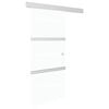 vidaXL Porta deslizante em vidro ESG e alum&iacute;nio 90x212 cm prateado