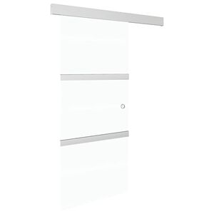 vidaXL Porta deslizante em vidro ESG e alum&iacute;nio 90x212 cm prateado