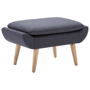 vidaXL Apoio de p&eacute;s estofos de tecido 73x43x42 cm cinzento escuro