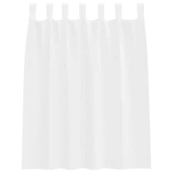 vidaXL Cortina de Voile 2 pcs Branco 140 x 140 cm Poliéster