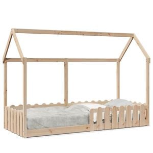 vidaXL Cama infantil formato casa 80x200 cm madeira de pinho maci&ccedil;a