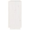 vidaXL Aparador 110x34x75 cm madeira de pinho maciça branco