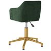 vidaXL Cadeiras de jantar giratorias 2 pcs veludo verde-escuro